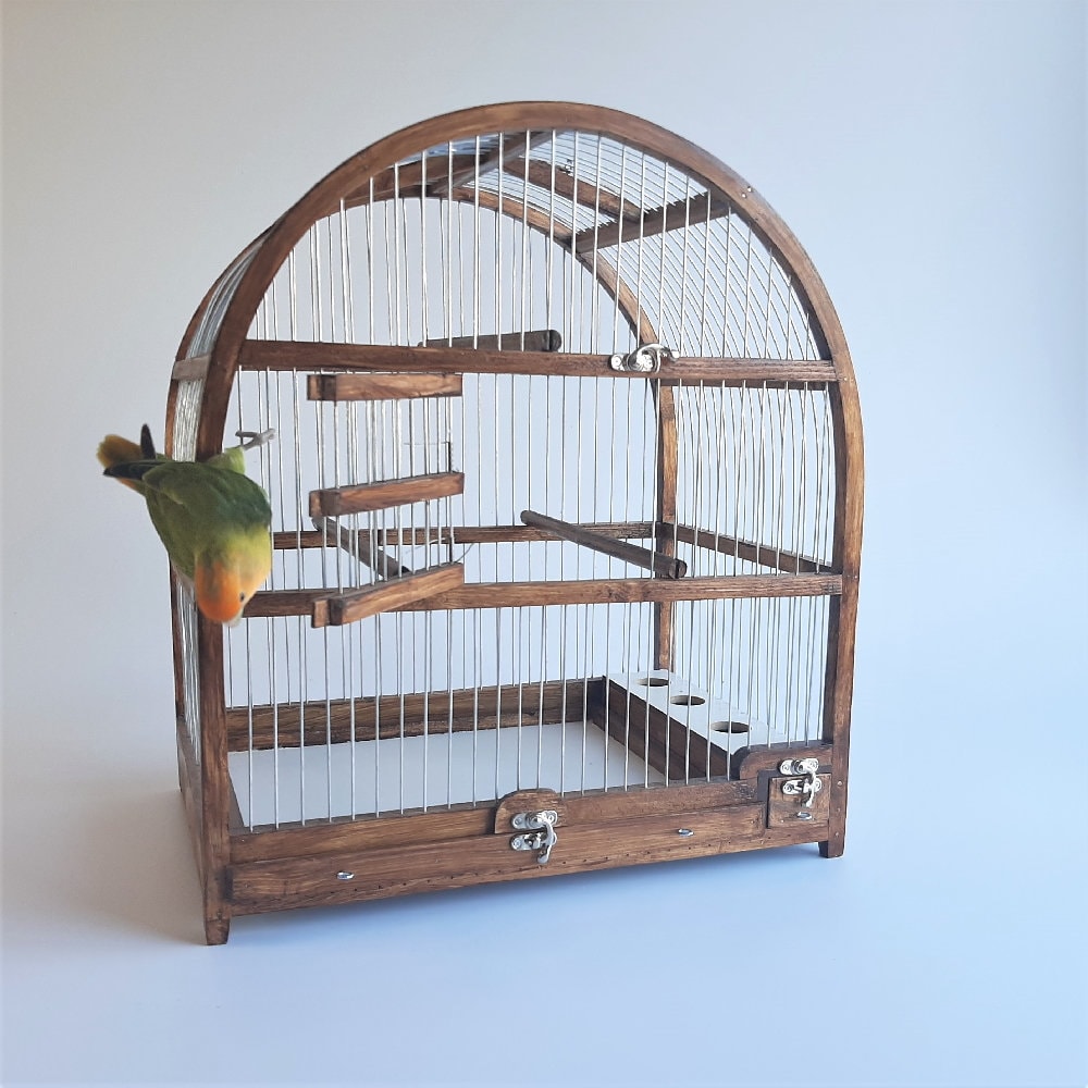 Oval Bird Cage - Brown - PadaWorks