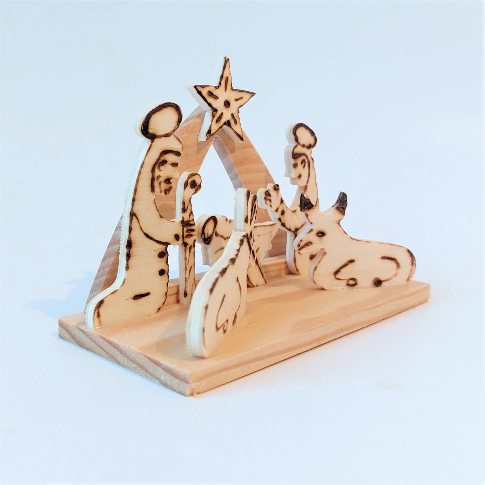 Wooden Nativity Scene to Paint - PadaWorks