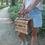 mini colorful reed bag