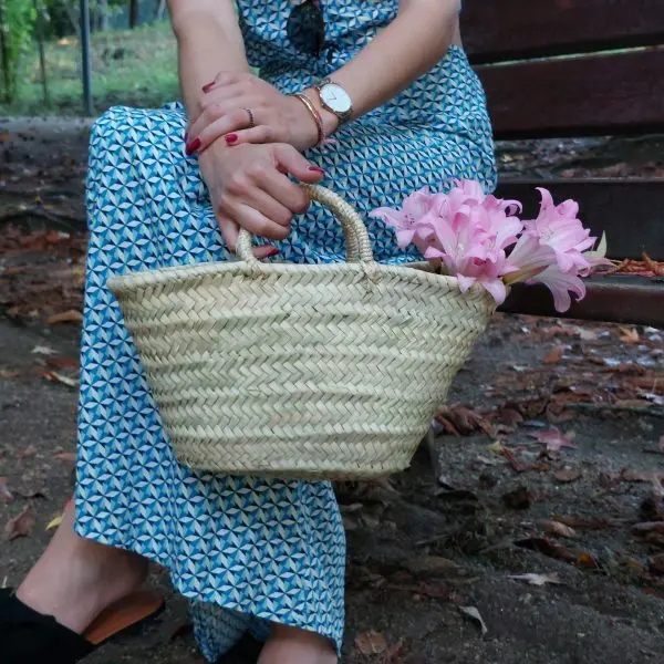 Straw flower bag