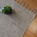 Small light brown rug