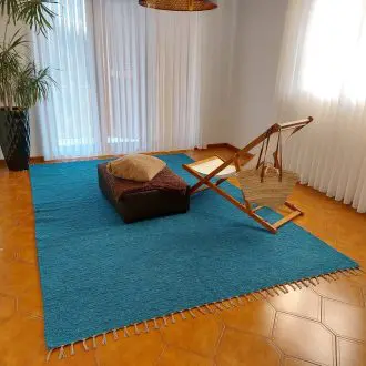 Extra large teal blue rug