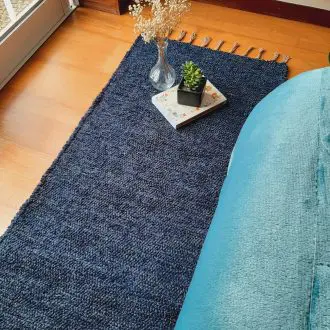 runner rug dark blue 200cm