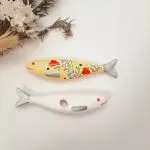 Yellow hand painted Sardine