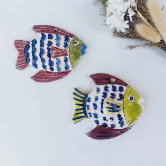 Wall decor ceramic fish