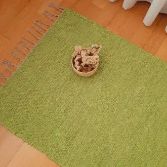 small pear green rug