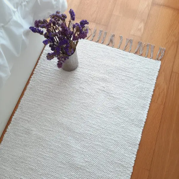 runner rug pearl white 300cm