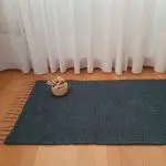 medium petrol blue rug