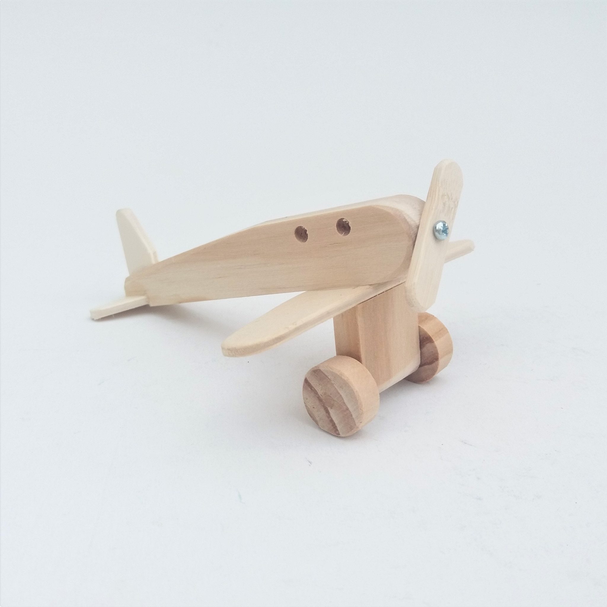 Wooden Miniature Airplane to Paint - PadaWorks