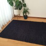 large dark blue rug