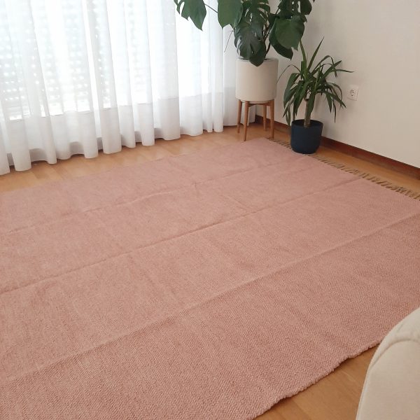 extra large pastel pink rug