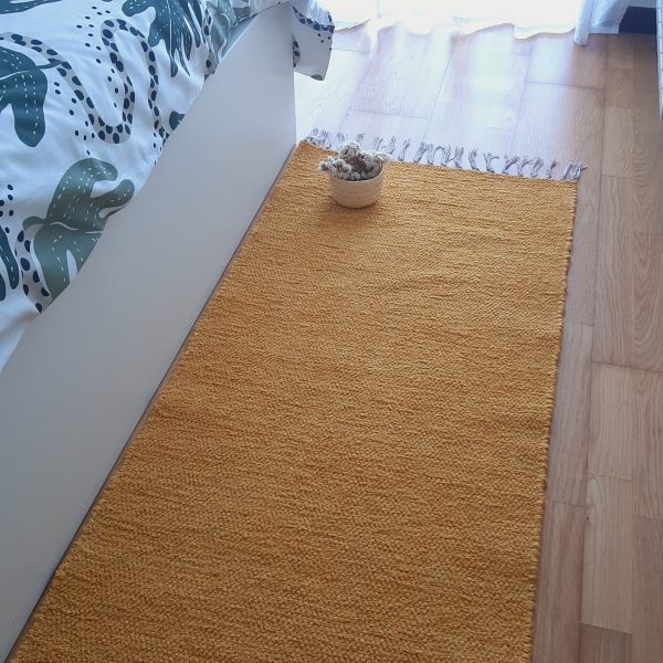 runner rug mustard yellow 300cm
