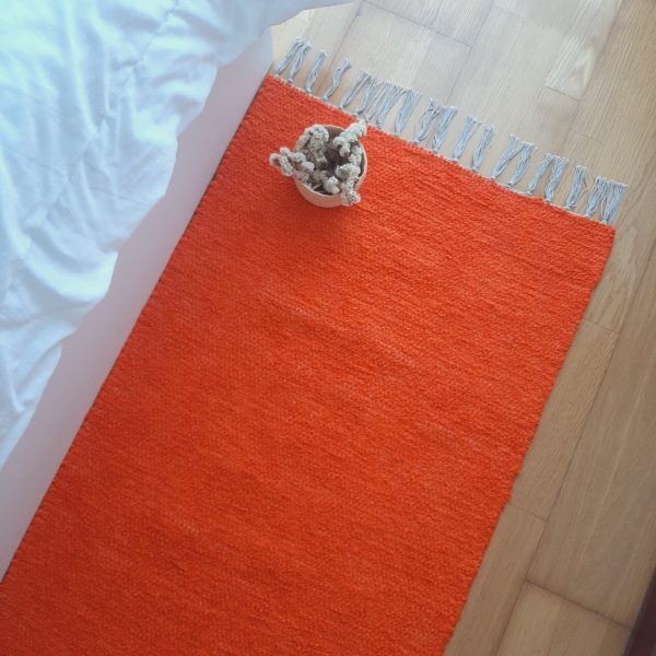 runner rug orange 300cm