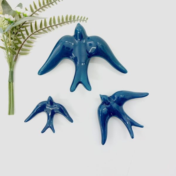 glazed petrol blue swallows