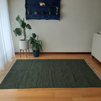large forest green rug