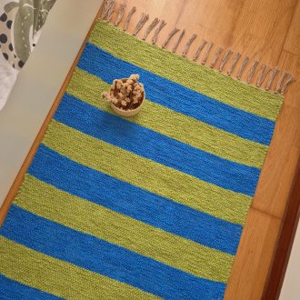 medium blue and green rug