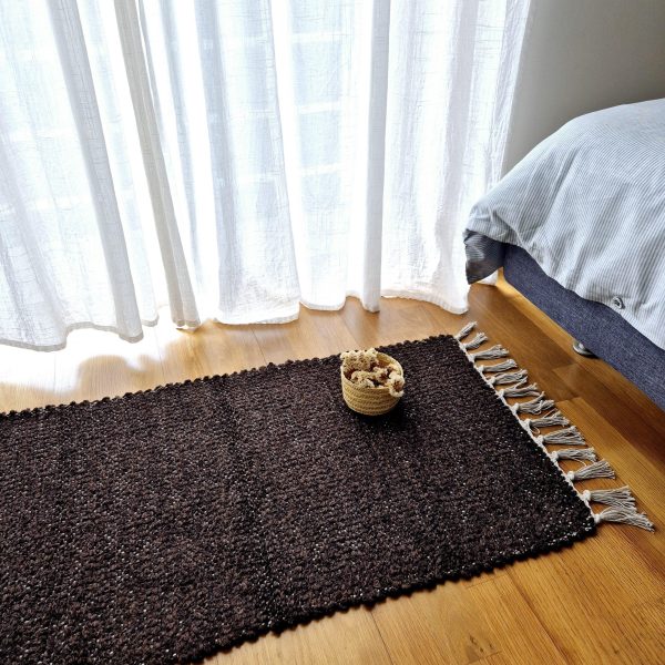 cocoa brown handmade rug