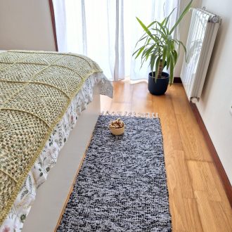 carpet with black and gray spots