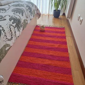 pink and orange rug