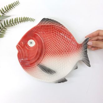 vintage majolica fish plate