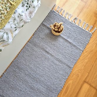 runner rug light grey 2m