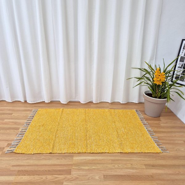 mustard yellow rug 100x150cm