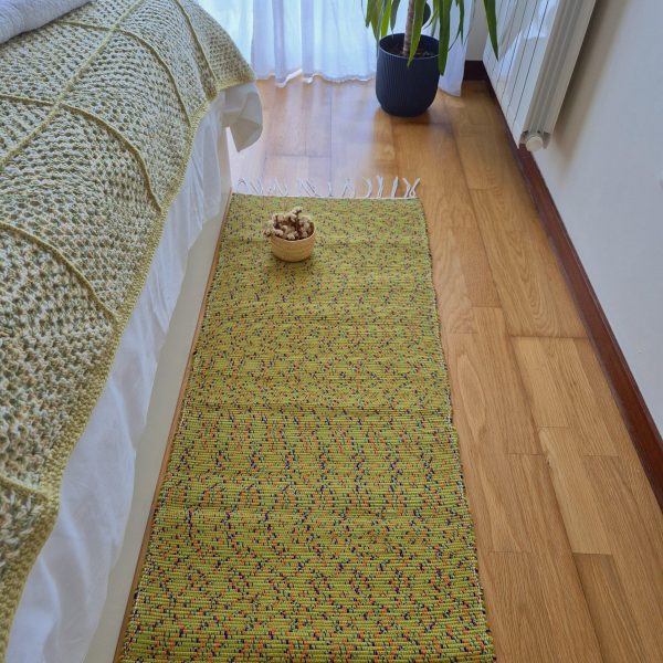 Long Runner Green Orange Blue Rug 3m